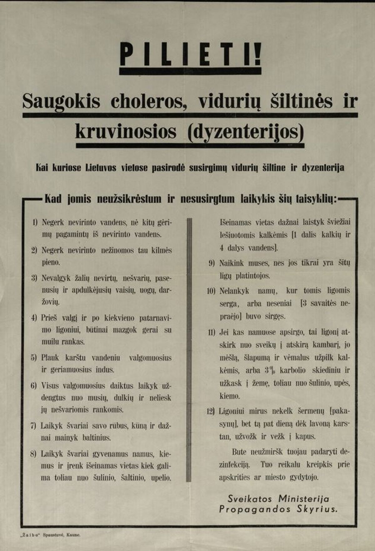 Dizenterijos epidemija