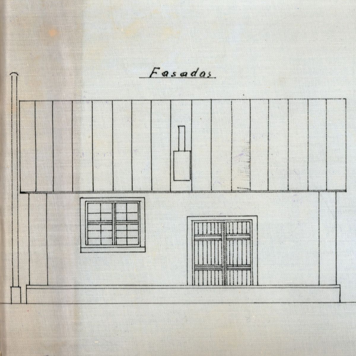 Šeduvos elektros stoties namo fasadas, 1930 m., LCVA.